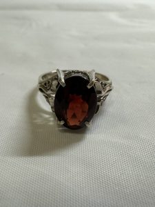 K14WG ガーネット リング