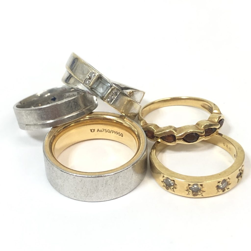 Au750 / K18 / K18WG / Pt1000 / リング