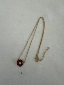 K18 ダイヤモンド ルビー ネックレス