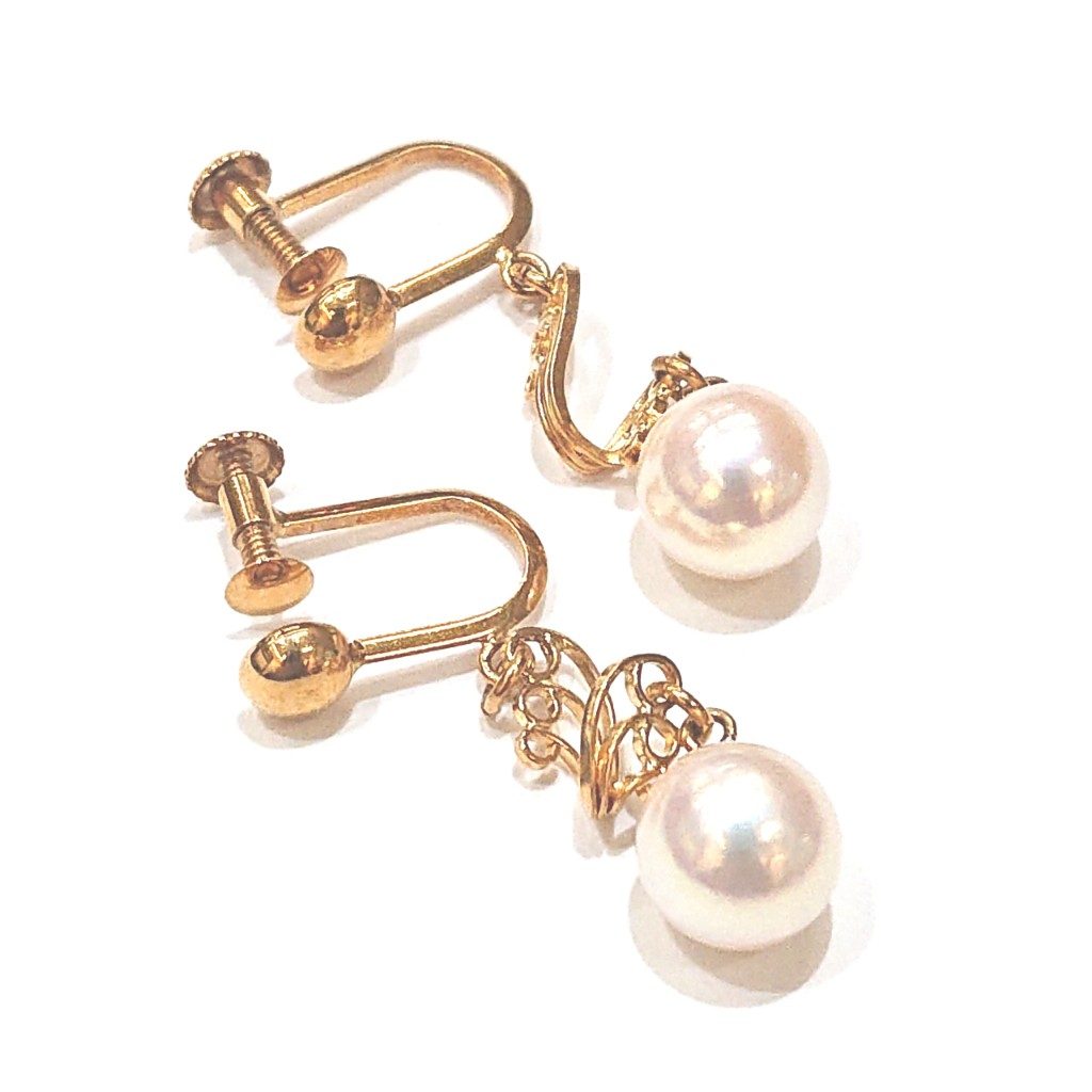 K18 パール イヤリング