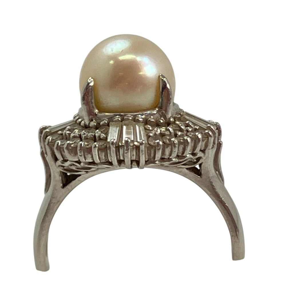 Pt900　パール付きリング