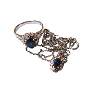 【Pt850 まとめ】プラチナ850・サファイア・ネックレス・リング・指輪・貴金属・アクセサリー