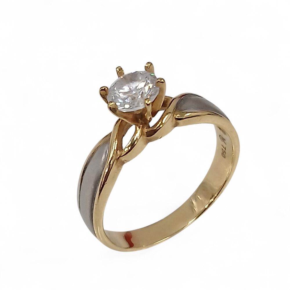 K18/Pt900 コンビ ダイヤモンドリング