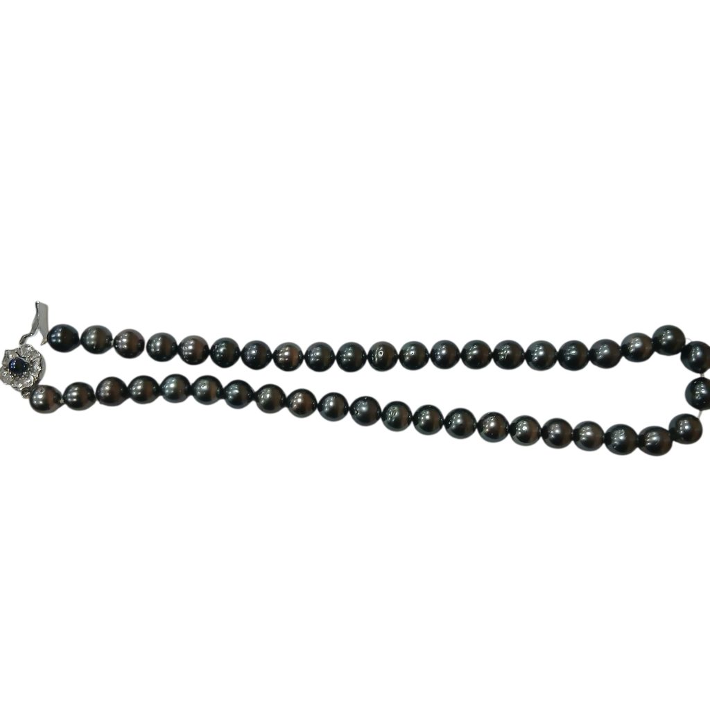 黒真珠 パールネックレス 43cm