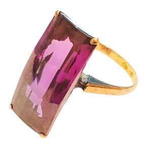 K18(18金)アメジスト付きリング