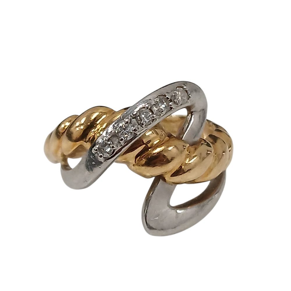 【K18／Pt900コンビリング】貴金属・アクセサリー・指輪