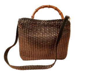 GUCCI グッチ ショルダーバッグ　編み込み　ブラウン 001 0166 1638