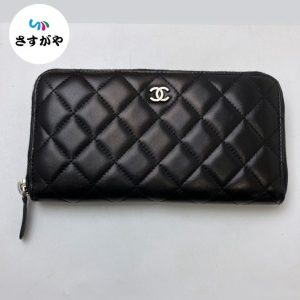 シャネル マトラッセ ラウンドファスナー長財布
