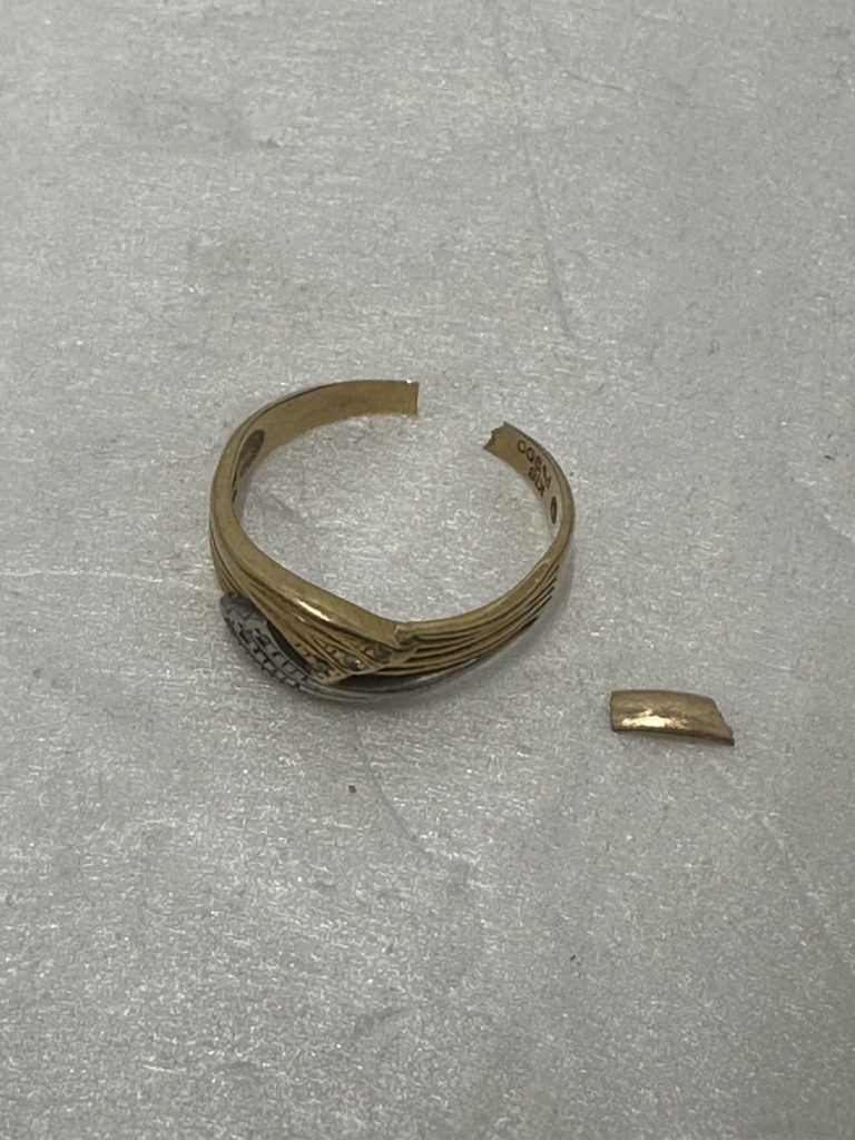 K18 Pt900 コンビ リング