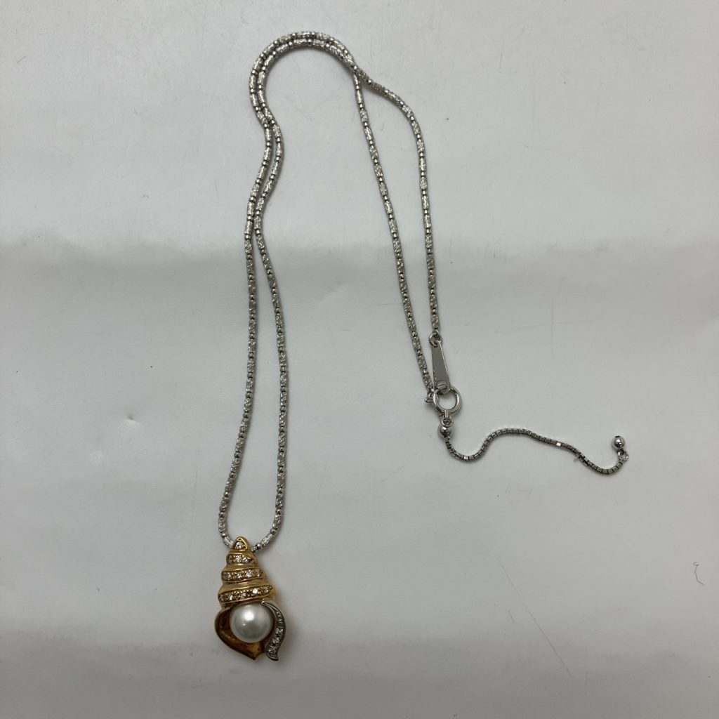 K18 パール付き ネックレス