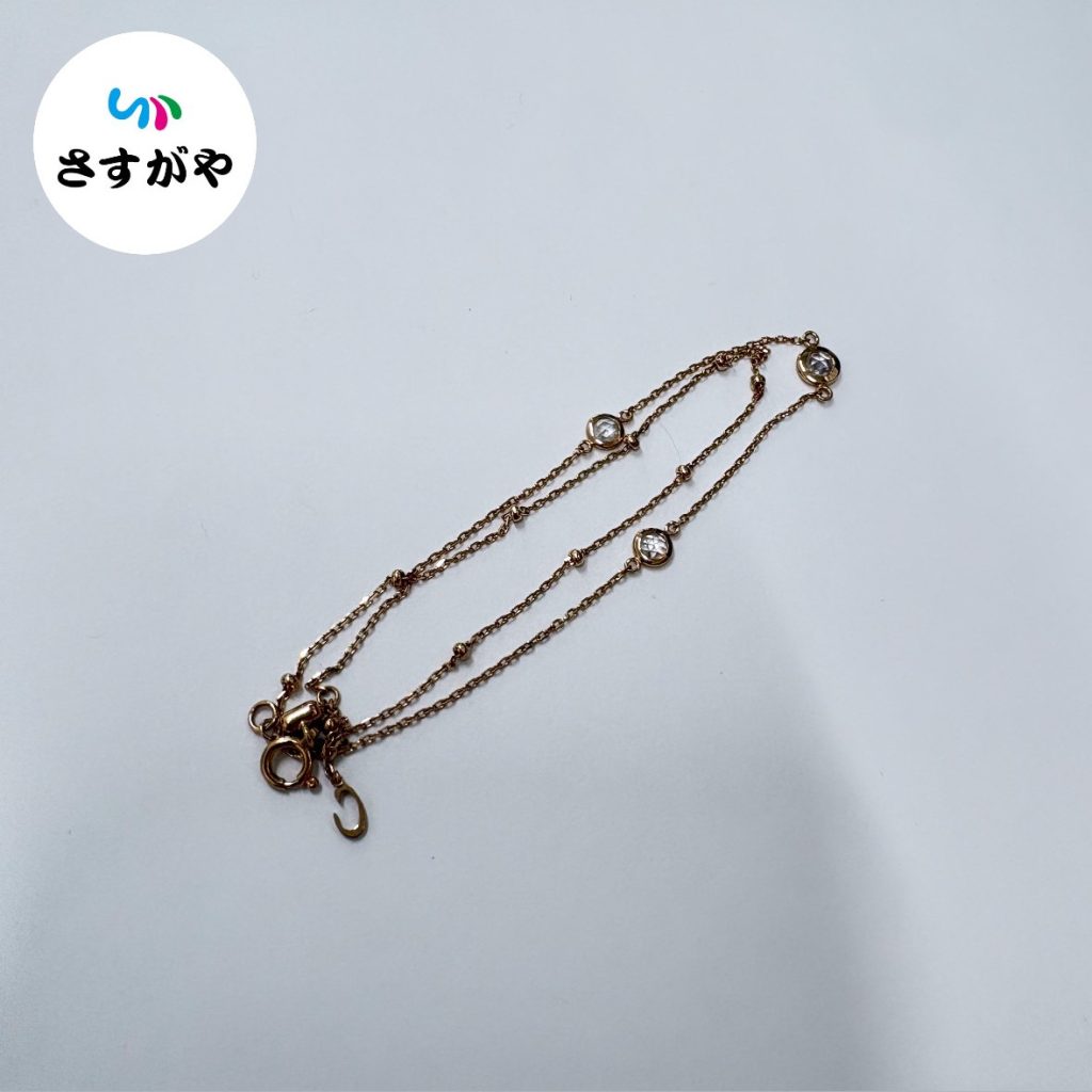 K18 メレダイヤ付きネックレス