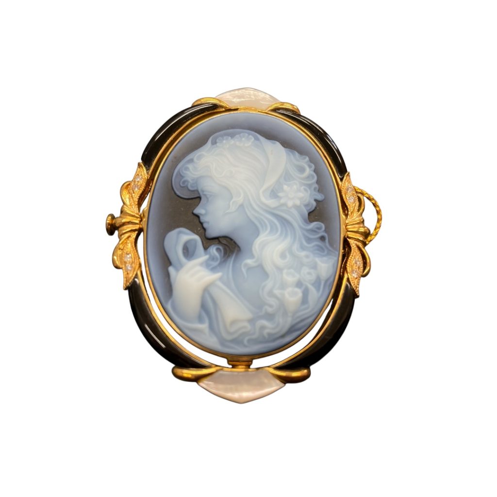 K18（18金）カメオ ブローチ