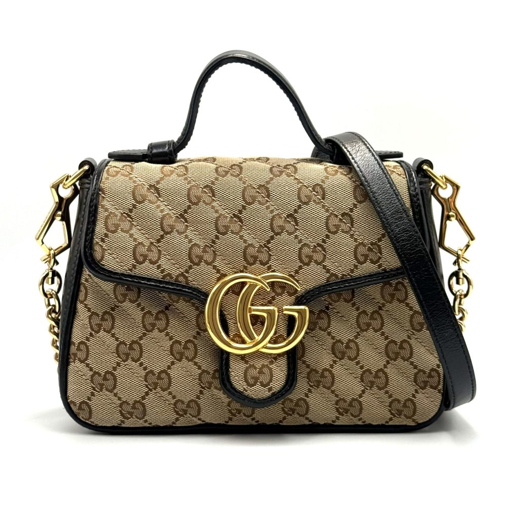 グッチ ( GUCCI ) GGマーモント ミニ トップハンドルバッグ 高価買取 