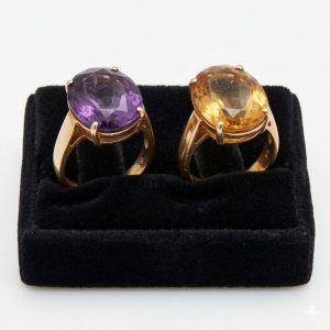 K18（18金）アメジスト シトリン リング