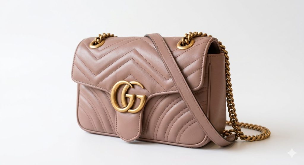 グッチ(GUCCI)GGマーモント　レザーショルダーバッグ