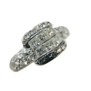 Pt900（プラチナ900） メレダイヤモンド 0.8ct付きリング