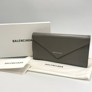 BALENCIAGA バレンシアガ ペーパーマニー 長財布 レザーウォレット 箱 保存袋付き 査定無料 高価買取｜前橋市富士見町