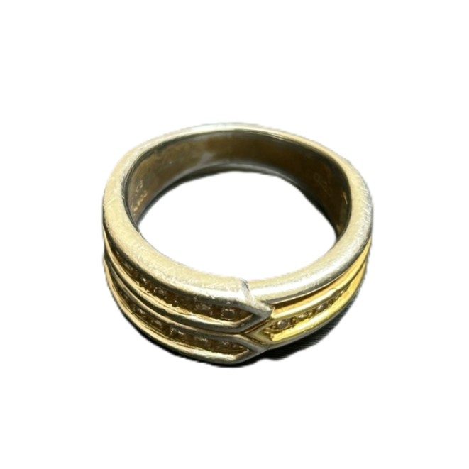 Pt900　K18 　コンビ　リング