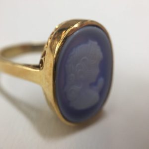 金プラチナ高価買取| K18カメオ付きリング| 飯能市小岩井