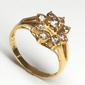 K18 ダイヤモンド付きリングの買取| 狭山市広瀬