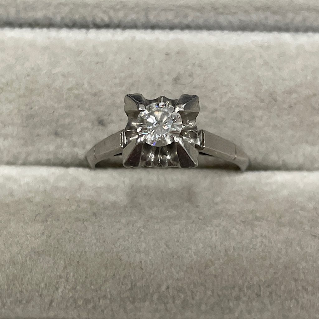 pt900ダイヤモンド付きリング | 我孫子市つくしの