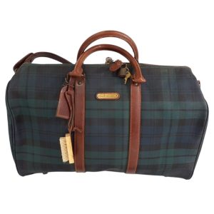 POLO RALPH LAUREN ポロ ラルフ ローレン ブラックウォッチ ボストンバッグ 旅行鞄 タータンチェック 緑 グリーン