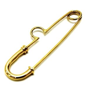 K18 18金 安全ピン カブトピン