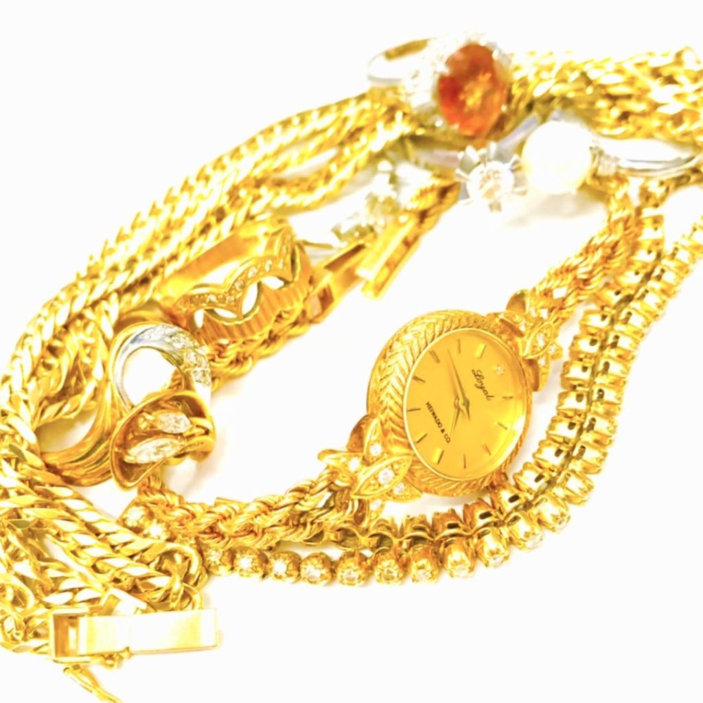 K18 Pt850 金無垢時計 アクセサリーおまとめ