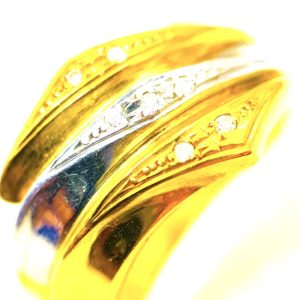 K18 Pt850 メレダイヤモンド コンビリングアクセサリー