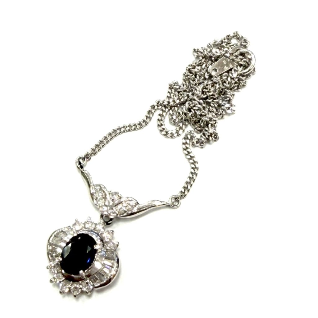 PT900 サファイア ネックレス