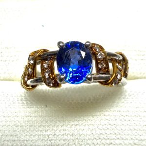 K18 PT850 サファイアリング