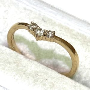 K18 メレダイヤリング　18金