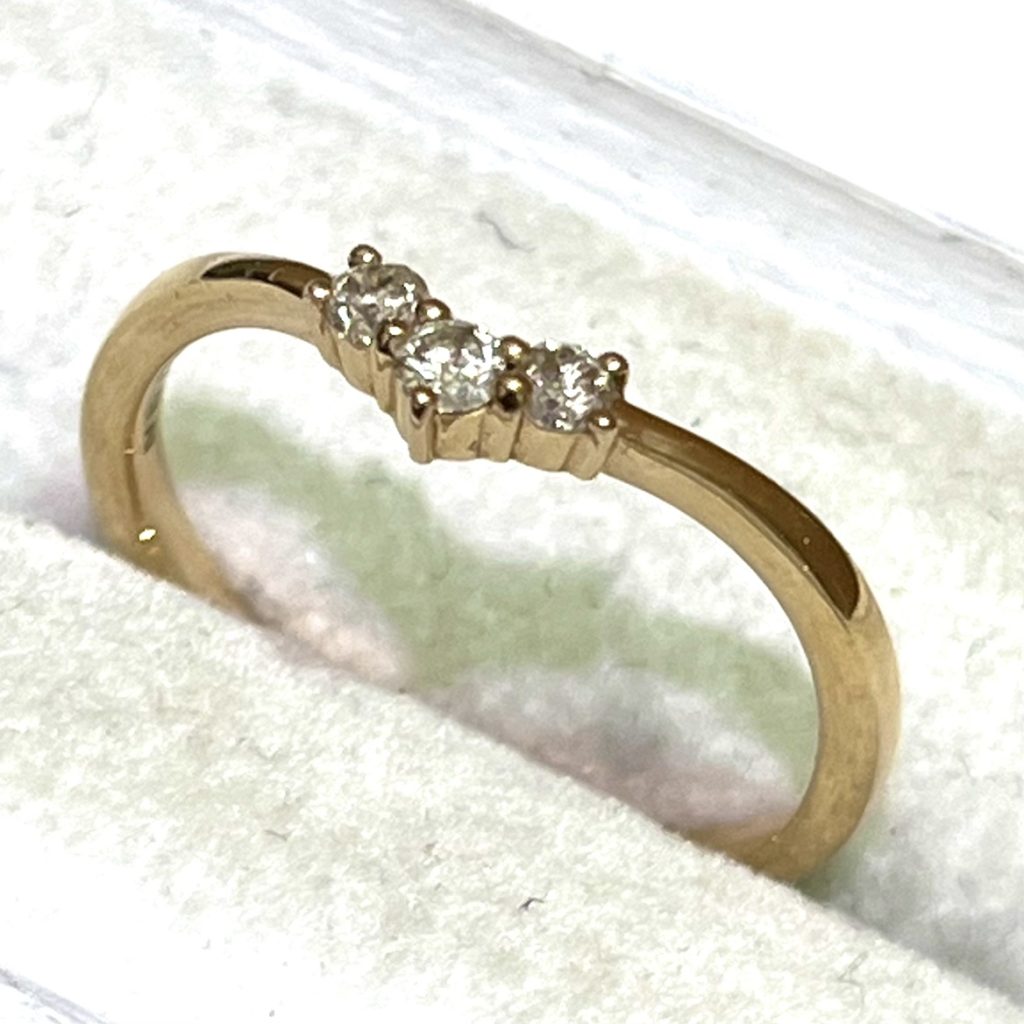 K18 メレダイヤリング　18金