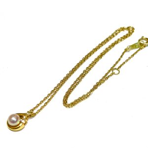 K18 18金 真珠 パール付きネックレス アクセサリー