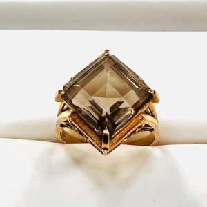 K18 （18金 750 ）リング スモーキークォーツ