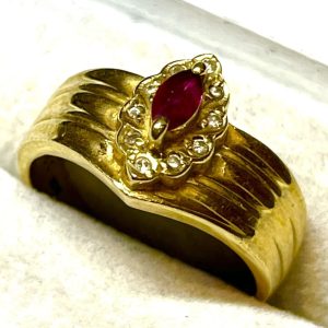 K18 18金 ルビー付きリング 指輪 アクセサリー