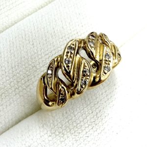 K18 18金　ダイヤモンドリング　指輪