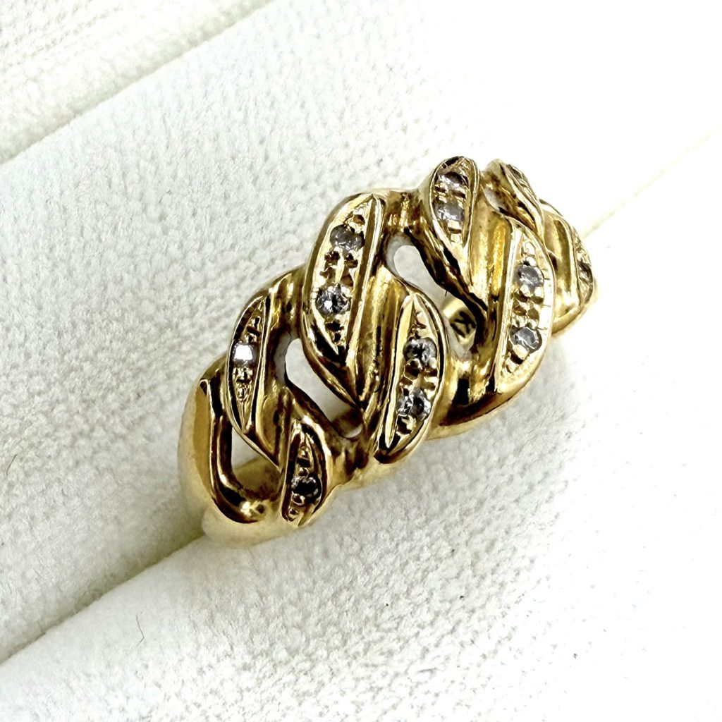 K18 18金　ダイヤモンドリング　指輪