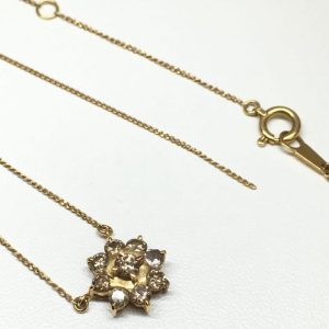 近所のプラチナので高価買取| K18 メレダイヤ付 ちぎれたネックレスの買取| 入間市小谷田