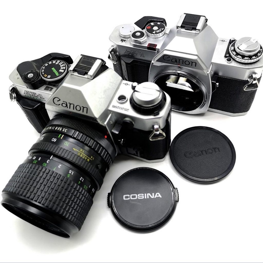 フィルムカメラの買取店| カメラ 2個おまとめ Canon キャノンAE-1 AV-1の買取| 飯能市吾野