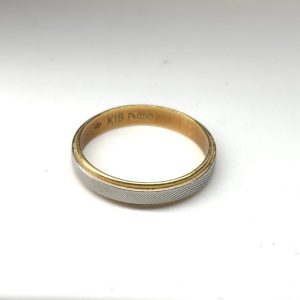 K18Pt850 コンビリング 指輪