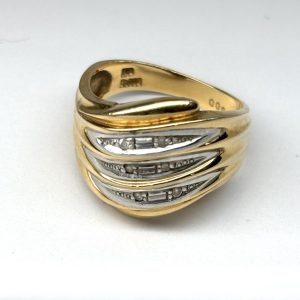 K18/Pt900 コンビ ダイヤモンドリング