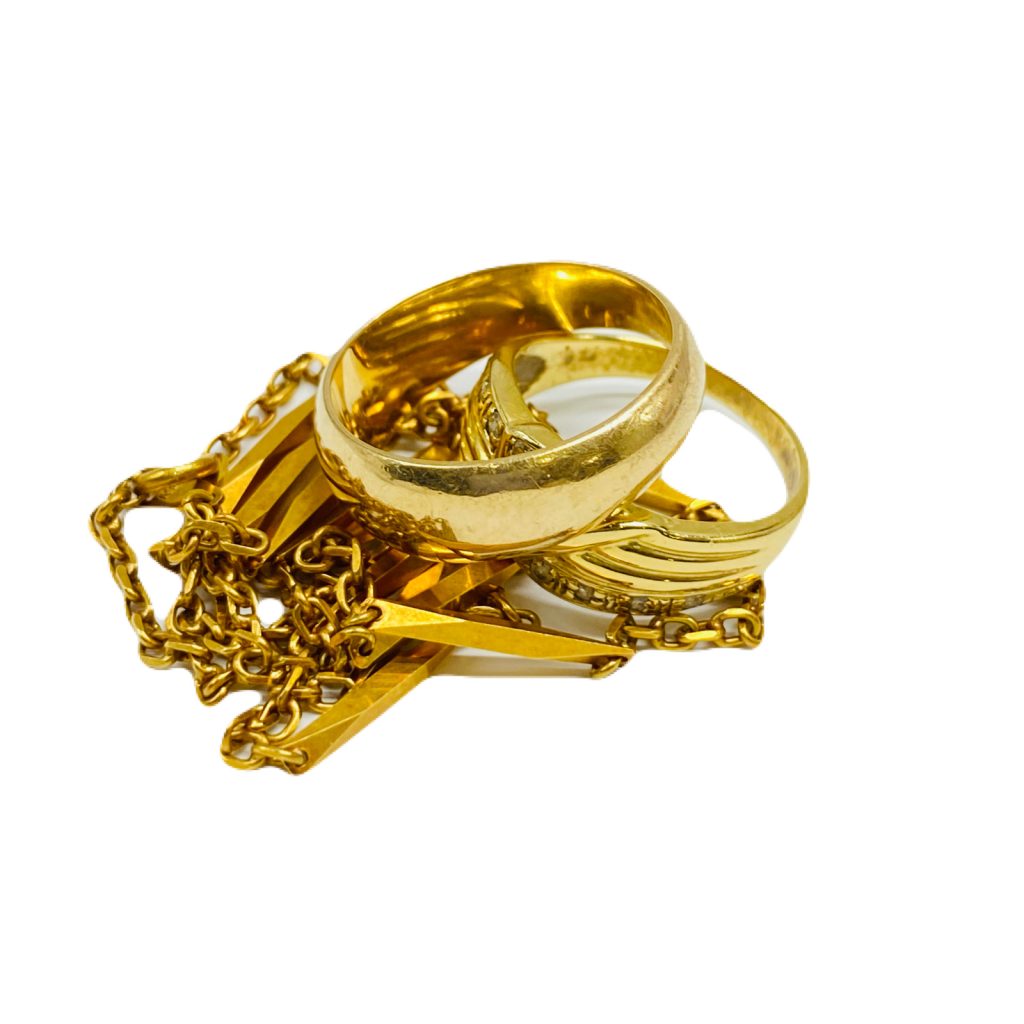 K18（18金） アクセサリーまとめ（リング2点、ネックレス1点）