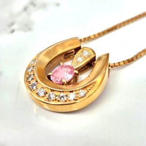18金（K18）ピンクトルマリン ダイヤモンド ネックレス 査定無料 高価買取｜前橋市大手町