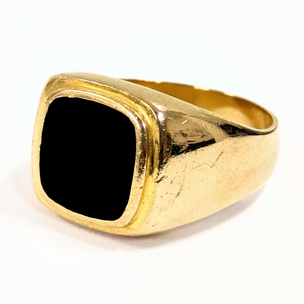 K18 18金 リング 指輪 オニキス