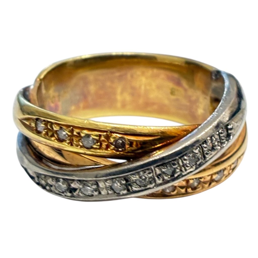 K18/Pt900 18金/プラチナ900 コンビ ダイヤモンド リング　札幌市 東区 元町