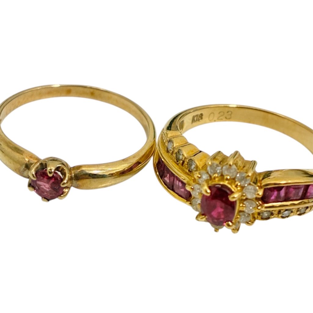 K18 18金 750 ルビー リング おまとめ　札幌市 東区 元町