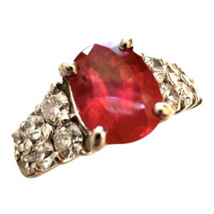 Pt900(プラチナ900) ルビー/メレダイヤ付きリング 札幌市西区 山の手