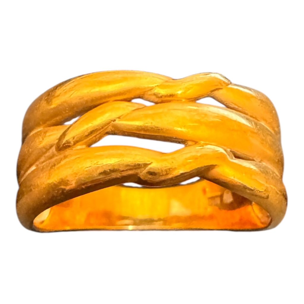 K18 750 YG 石なしデザインリング 札幌市手稲区 富岡