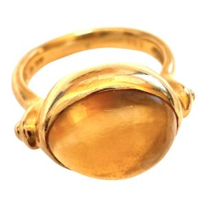 K18 18金 シトリン石付きリング 札幌市西区琴似